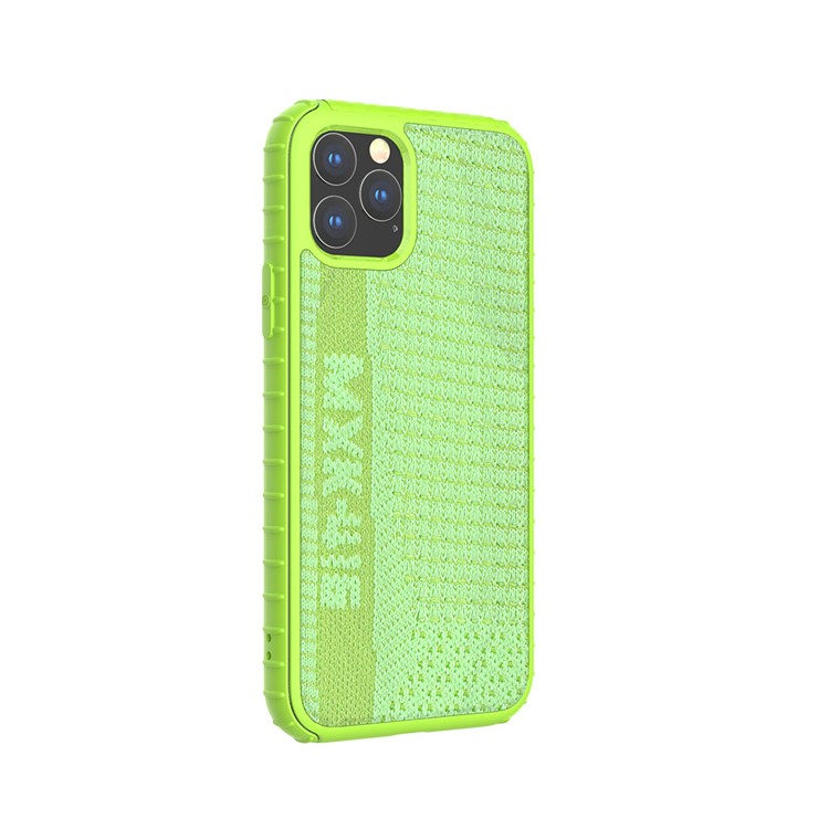 Soft Luminous TPU + Shoes Fabric Hybrid Phone Cover for Apple iPhone 11 Pro 5.8 inch - Green-4