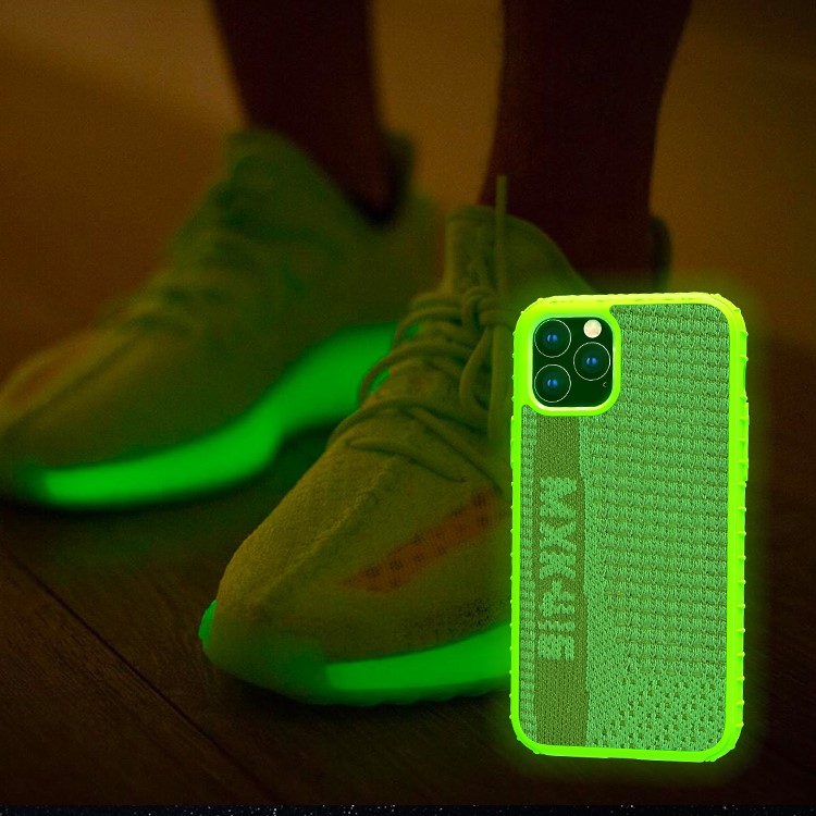 Soft Luminous TPU + Shoes Fabric Hybrid Phone Cover for Apple iPhone 11 Pro 5.8 inch - Green-6