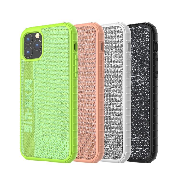 Soft Luminous TPU + Shoes Fabric Hybrid Phone Cover for Apple iPhone 11 Pro 5.8 inch - Green-7