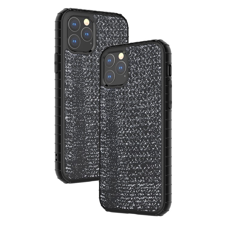 

Soft Luminous TPU+ Shoes Fabric Hybrid Phone Case for Apple iPhone 11 Pro Max 6.5 inch - Black, iPhone 11 Pro Max 6.5 inch