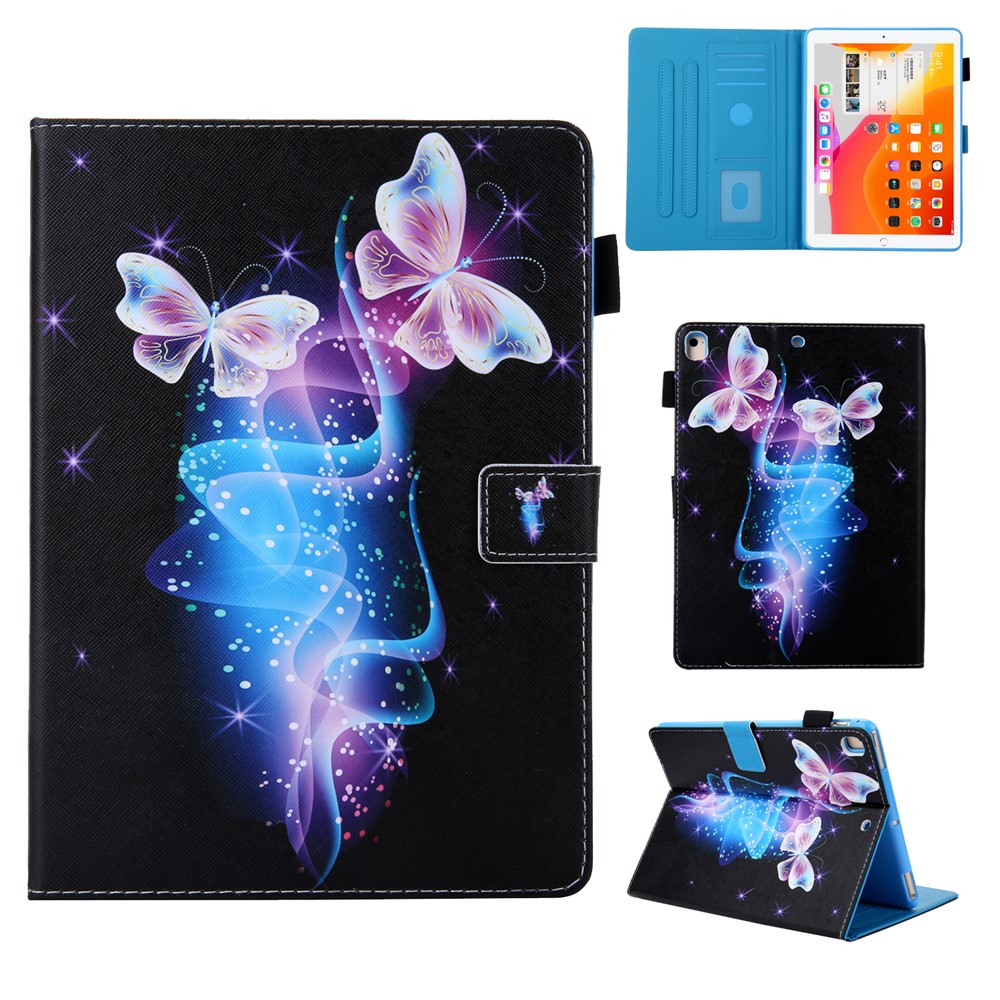 Supreme Series Patterned Leather Card Holder Tablet Casing for iPad 10.2 (2021)/(2020)/(2019)/Air 10.5 inch (2019)/Pro 10.5-inch (2017) - Butterfly