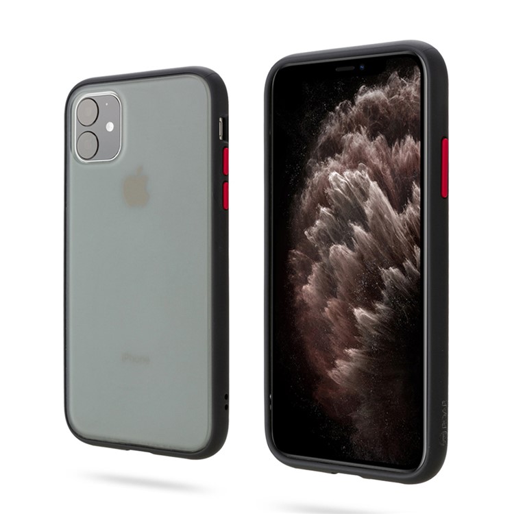 ROAR Matte 2 in 1 TPU+PC Phone Frosted Cover for iPhone 11 6.1 inch - Black-1