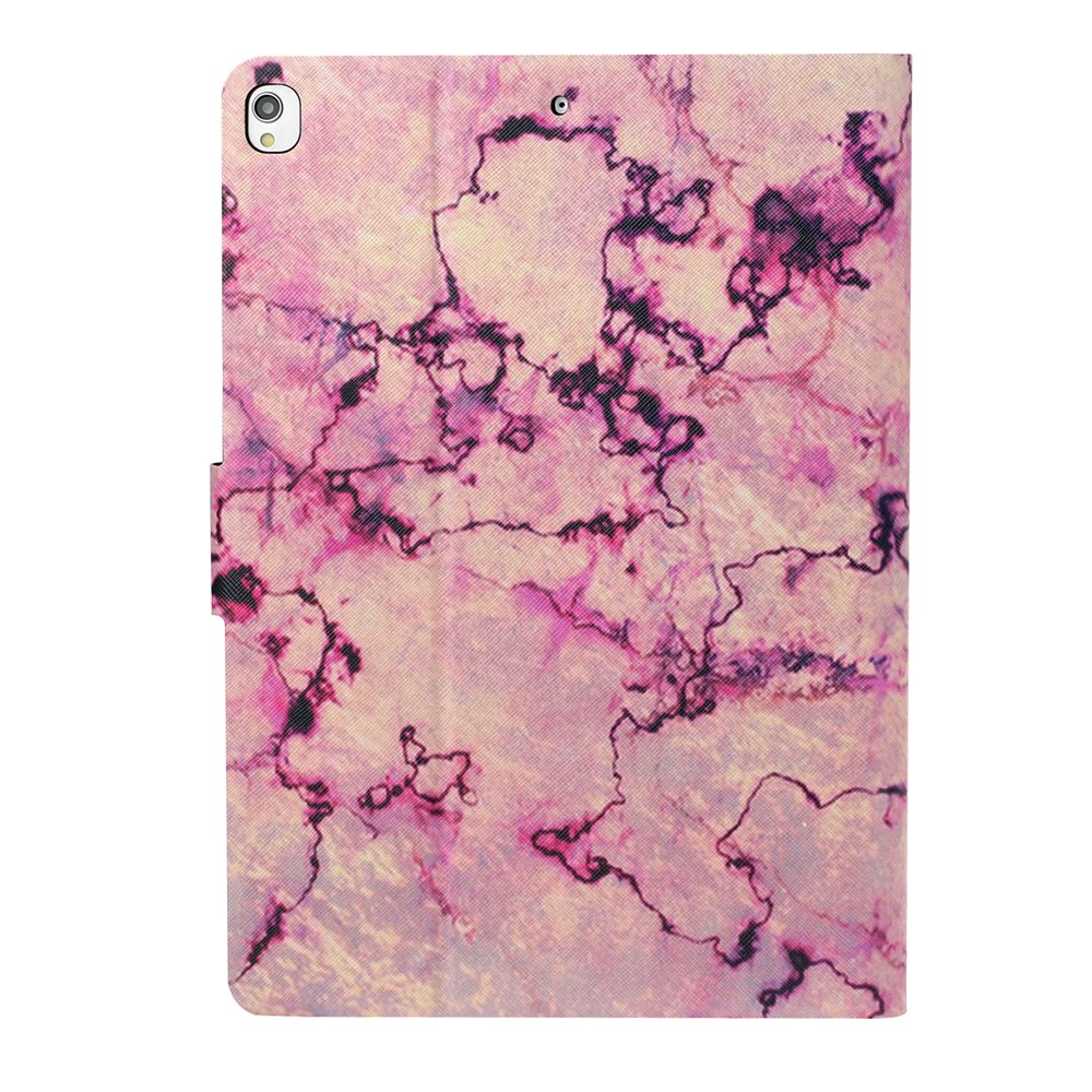 Pattern Printing Leather Stand Tablet Casing with Card Holder for iPad 10.2 (2019) - Purple Marble-3