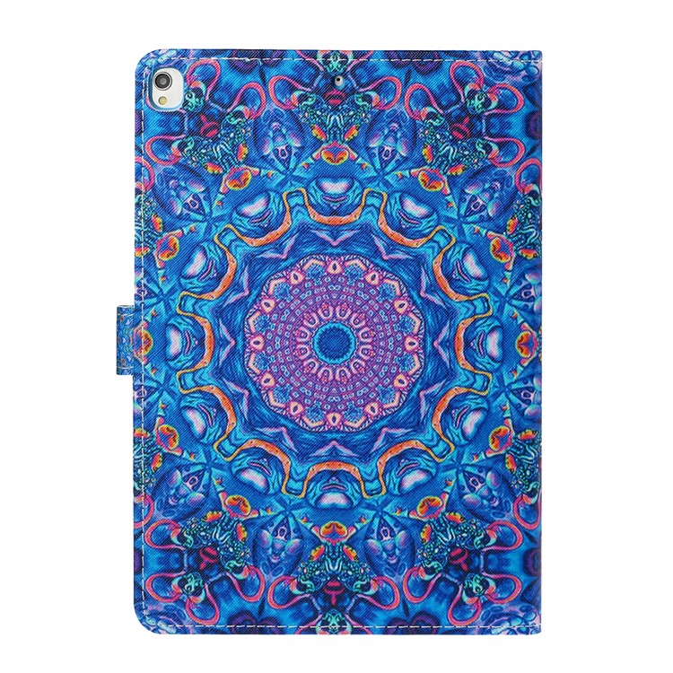 Patterned Leather Card Holder Stand Tablet Protective Casing for iPad 10.2 (2019) - Purple Kaleidoscope-3