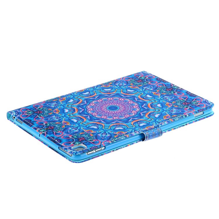 Patterned Leather Card Holder Stand Tablet Protective Casing for iPad 10.2 (2019) - Purple Kaleidoscope-5