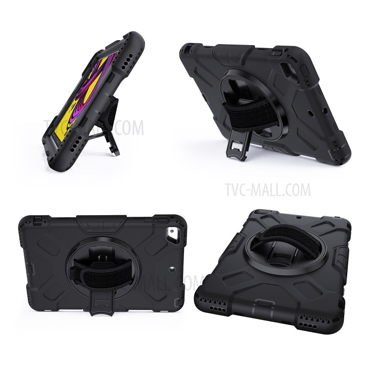 Rotating Kickstand PC + Silicone Tablet Hybrid Case with Hand Strap Shoulder Strap for iPad mini 4/mini (2019) 7.9 inch-22