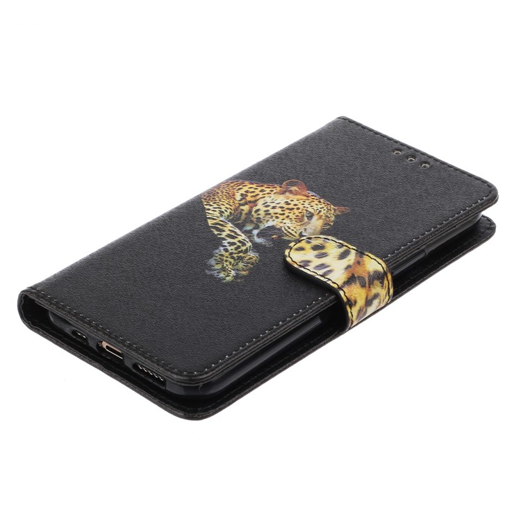 Silk Texture Pattern Printing Leather Wallet Case for iPhone 11 Pro Max 6.5 inch - Black-4