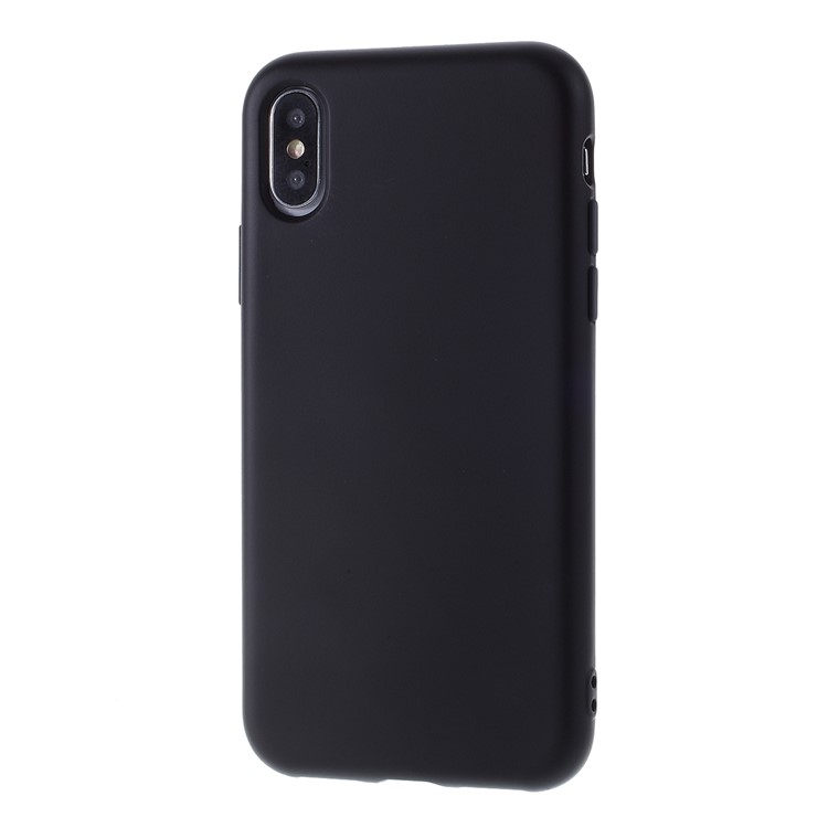 Detachable Side Buttons Cover Liquid Silicone Cell Phone Shell for iPhone XS/X - Black-2