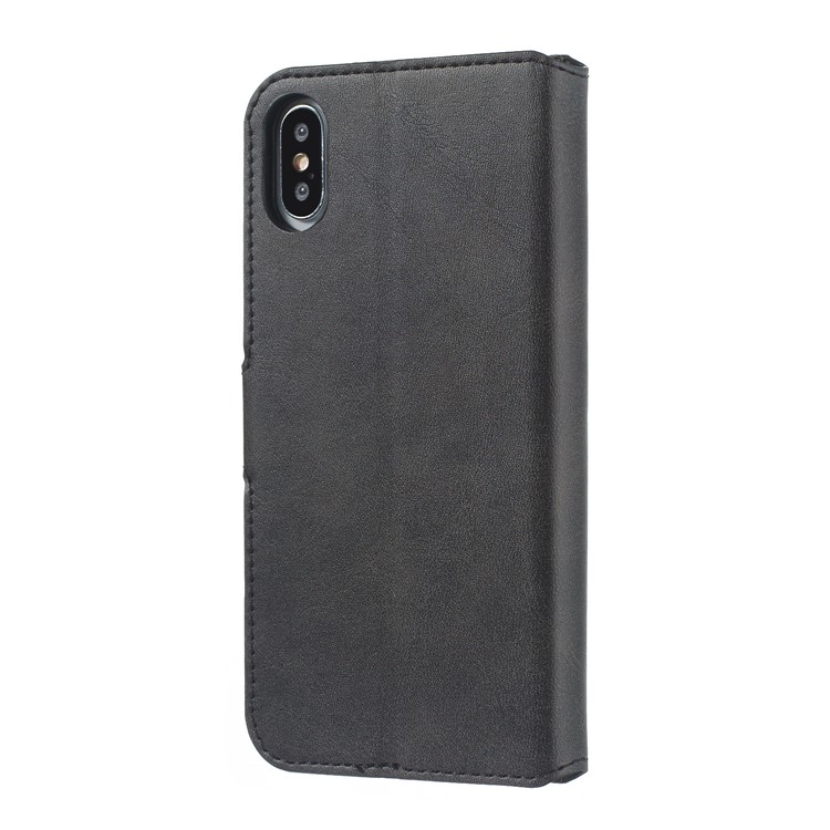 Wallet Leather Stand Case for iPhone XS/X 5.8 inch - Black-2
