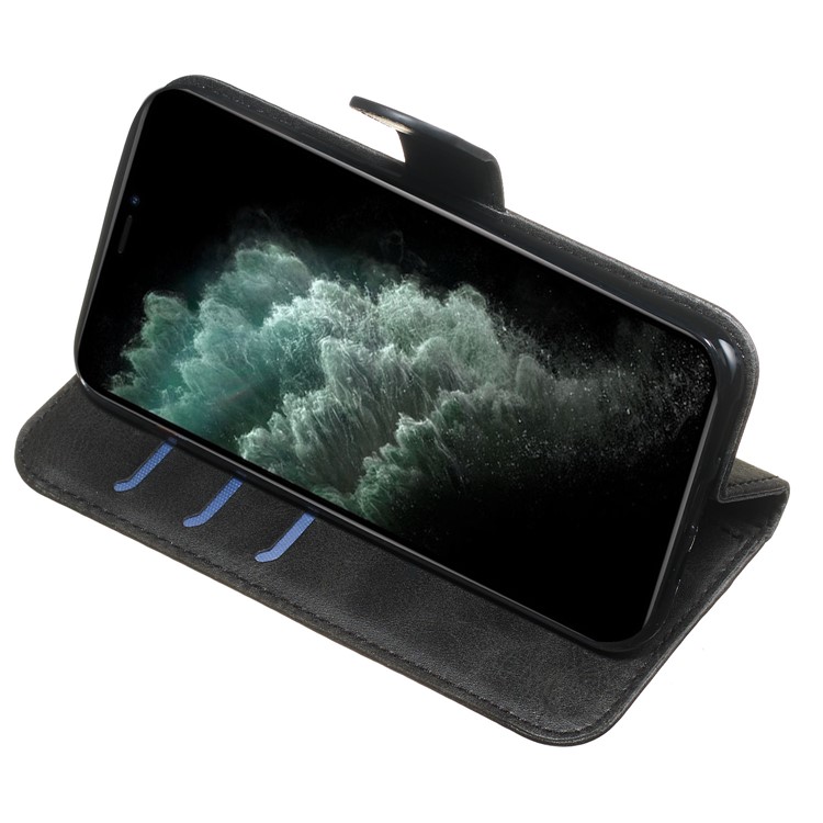 Zipper Pocket Wallet Stand Flip Leather Protective Case for iPhone 11 Pro 5.8 inch - Black-4