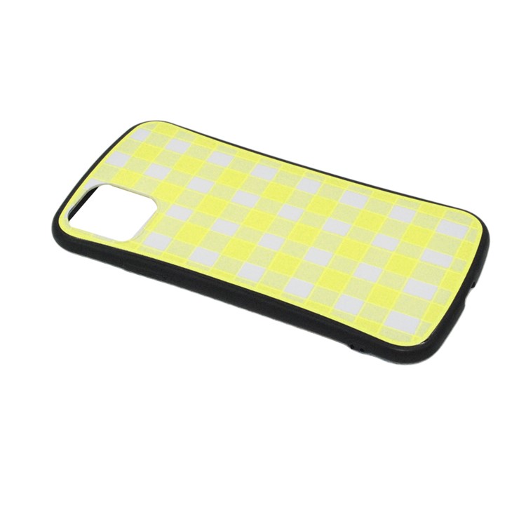 Grid Texture Waist Style TPU + PC Phone Case for iPhone 11 Pro Max 6.5 inch - Yellow-2