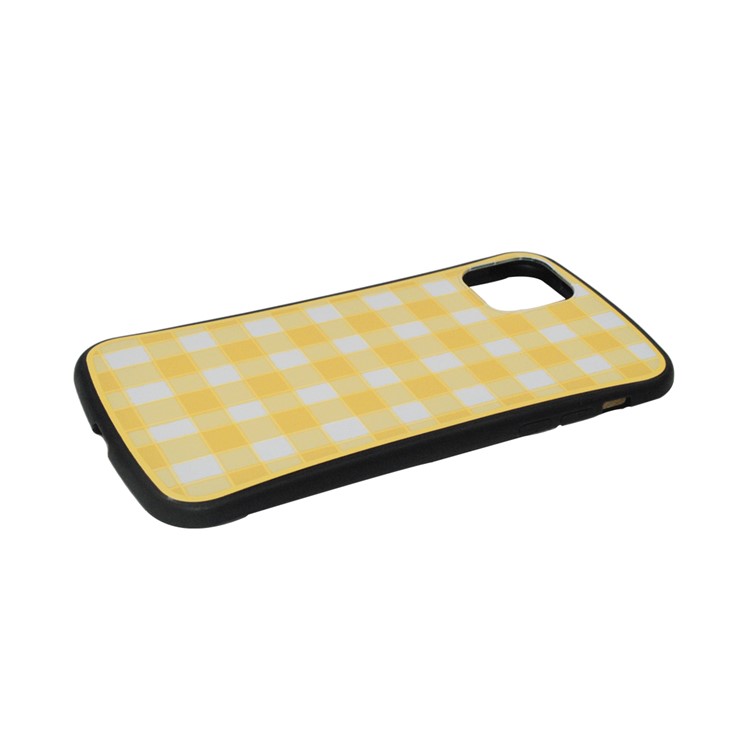 Grid Texture Waist Style TPU + PC Phone Case for iPhone 11 Pro Max 6.5 inch - Yellow-4
