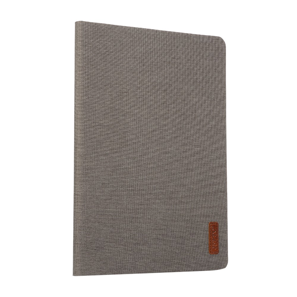 JFPTC Cloth Texture Smart Stand Leather Tablet Case Shell for iPad 10.2 (2021)/(2020)/(2019) - Dark Grey