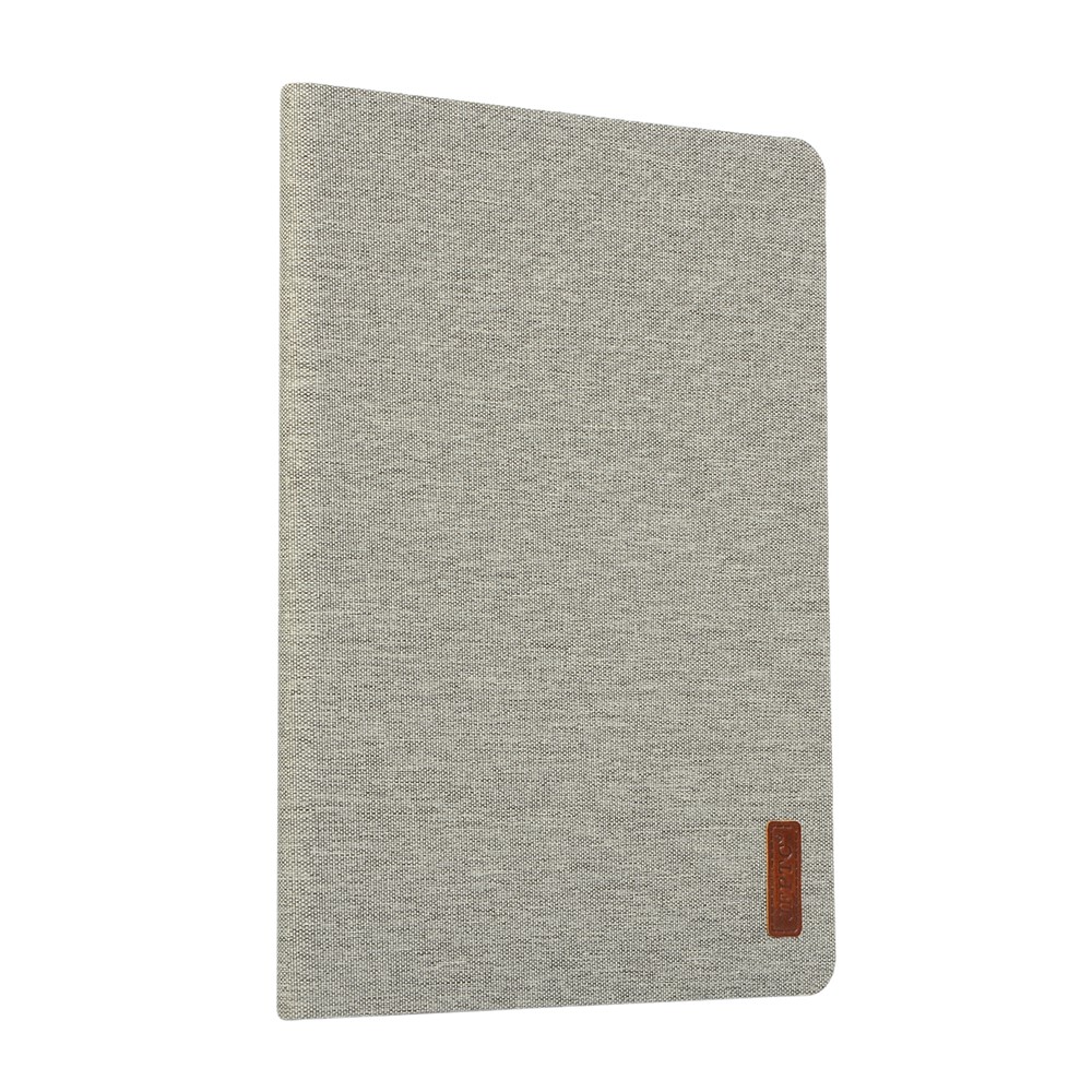 JFPTC Cloth Texture Smart Stand Leather Tablet Case Shell for iPad 10.2 (2021)/(2020)/(2019) - Light Grey