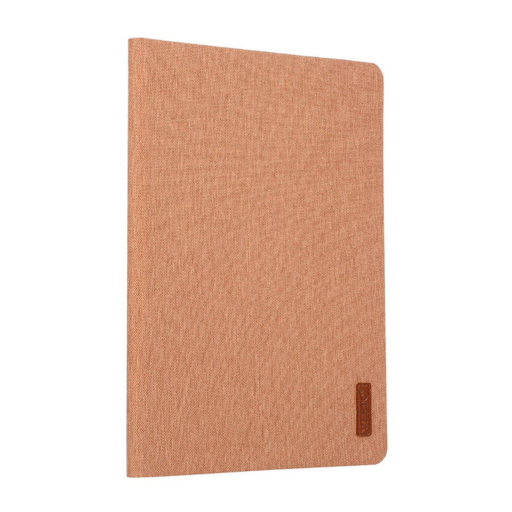 JFPTC Cloth Texture Smart Stand Leather Tablet Case Shell for iPad 10.2 (2021)/(2020)/(2019) - Brown