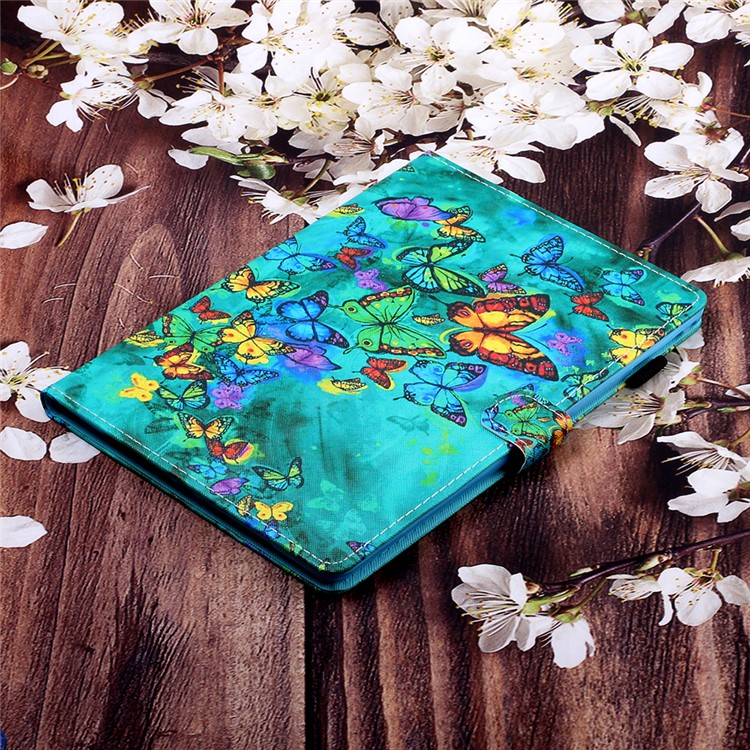 Stampa Modello Slot Per Schede Cassa Compressa Cuoio Di Vibrazione Per Ipad Mini / Mini 2/3 / Mini Mini 4 / Mini (2019) 7.9 Pollici - Farfalle Colorate-9