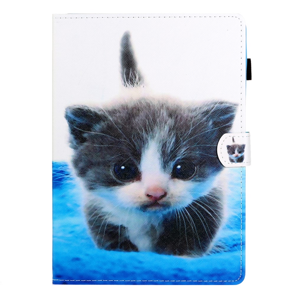 Pattern Printing Card Slots Flip Leather Case for iPad 10.2 (2021)/(2020)/(2019)/iPad Pro 10.5-inch (2017) - Cat