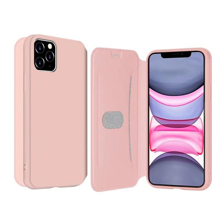 

Кожи, Как Жидкий Латекс Раскладной Телефон Крышкой Для IPhone 11 Pro 5,8 Дюйма - Розовый, iPhone 11 Pro 5.8 inch