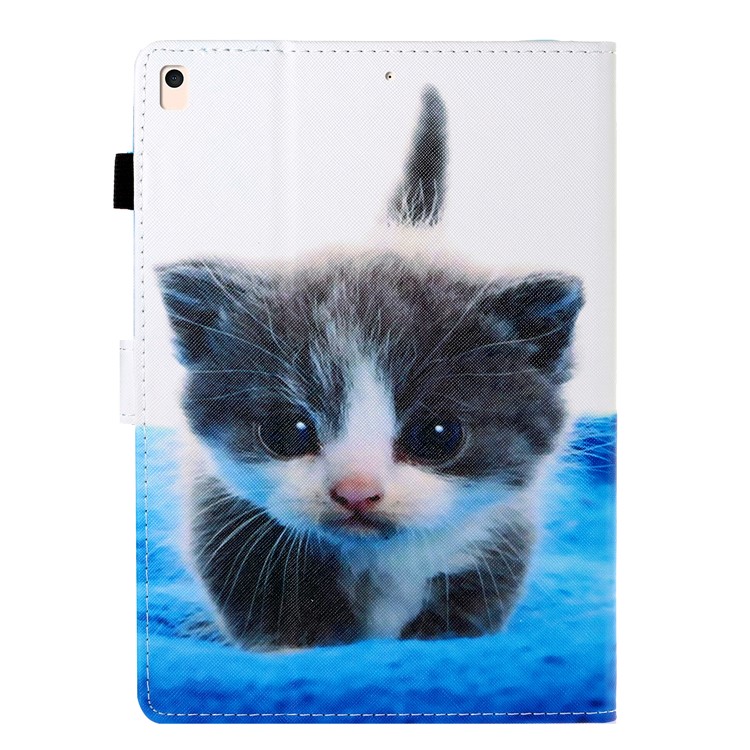 Emplacements Pour Cartes D'impression De Motif Couverture Tablette Flip En Cuir Pour IPad 10.2 (2019) / IPad Pro 10,5 Pouces (2017) - Chat-2