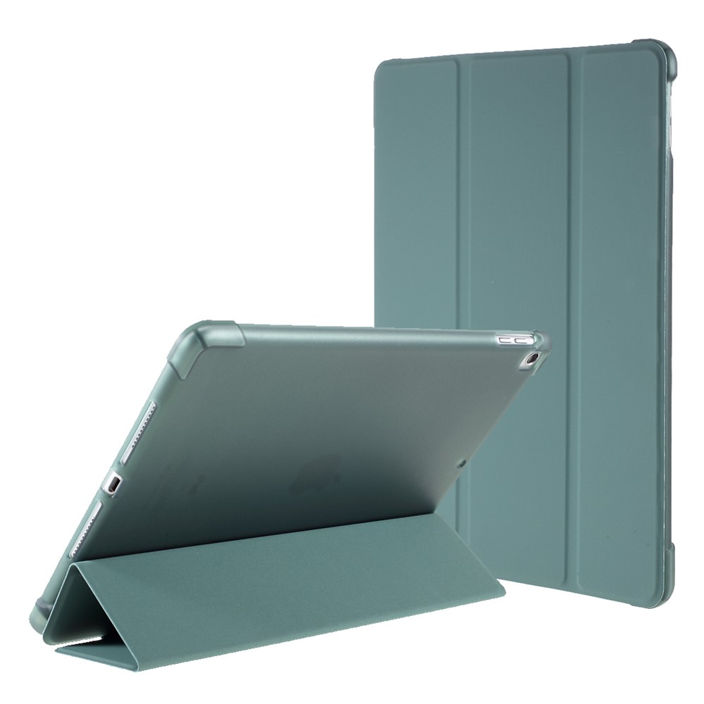 Tri-fold Stand Smart Wake/Sleep Leather Case [with Apple Pencil Storage Groove] for iPad 10.2 (2021)/(2020)/(2019)/ Air 10.5 inch (2019) / Pro 10.5-inch (2017) - Dark Green