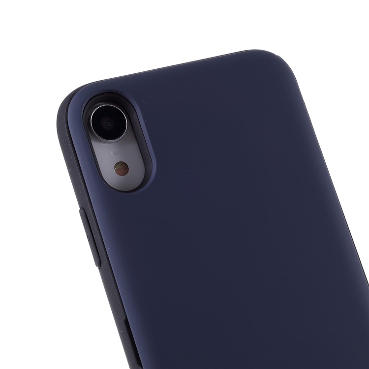 MERCURY GOOSPERY Auto-absorbed PC+TPU Cell Shell with Card Holder Mirror for iPhone XR 6.1 inch - Dark Blue-3