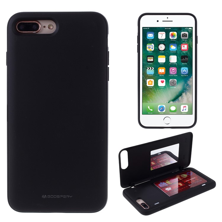 MERCURY GOOSPERY Auto-absorbed PC+TPU Casing for iPhone 8/7 Plus 5.5 inch - Black-1