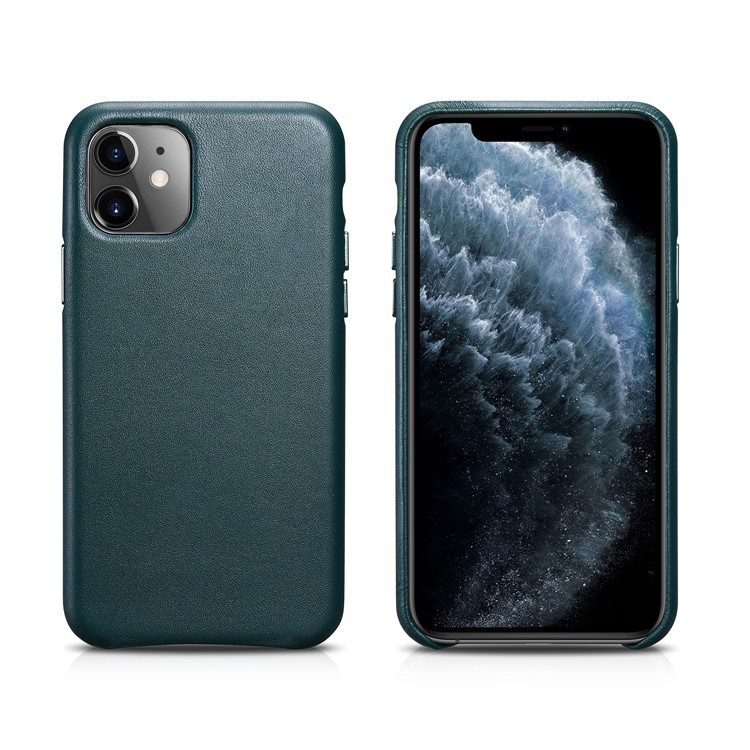 Genuine Leather Phone Cover for Apple iPhone 11 6.1 inch - Green-1