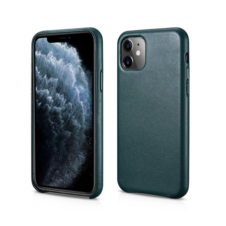 Genuine Leather Phone Cover for Apple iPhone 11 6.1 inch - Green-2
