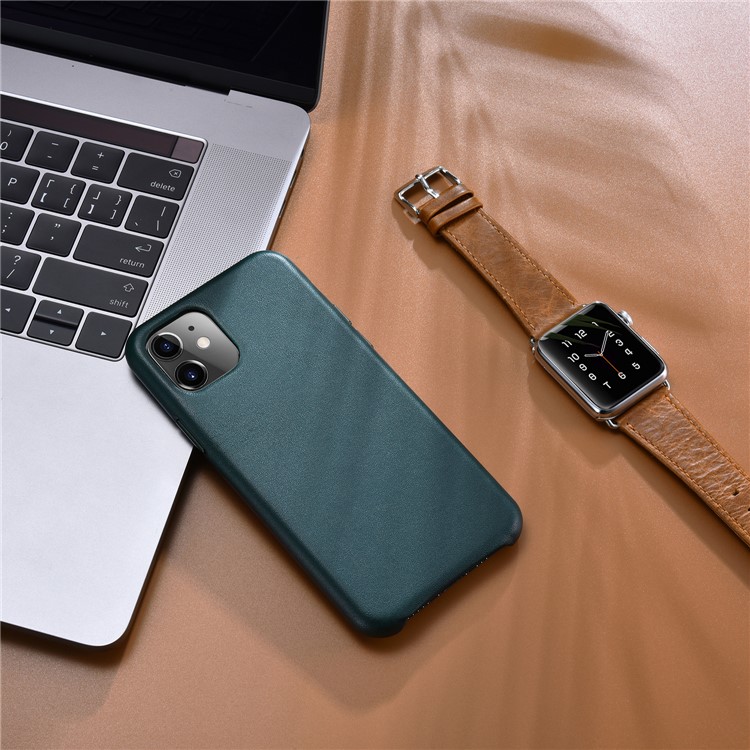 Genuine Leather Phone Cover for Apple iPhone 11 6.1 inch - Green-7