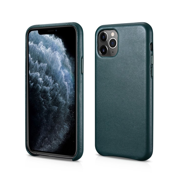 Genuine Leather Coated Hard Phone Case for Apple iPhone 11 Pro Max 6.5 inch - Green-2