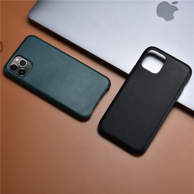 Genuine Leather Coated Hard Phone Case for Apple iPhone 11 Pro Max 6.5 inch - Green-8