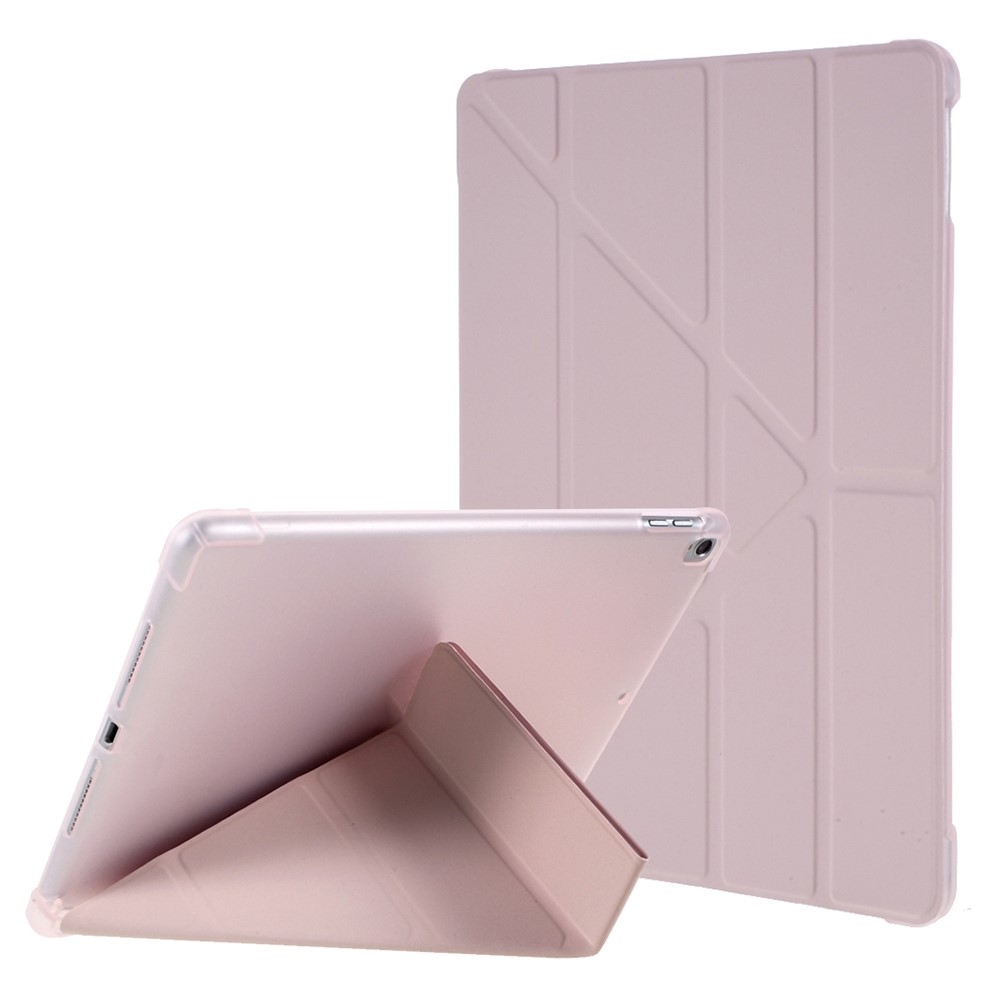 Origami Smart Leather Case [with Shock Absorption TPU / Apple Pencil Storage Groove] for iPad 10.2 (2021)/(2020)/(2019) / iPad Air 10.5 inch (2019) / iPad Pro 10.5-inch (2017) - Pink