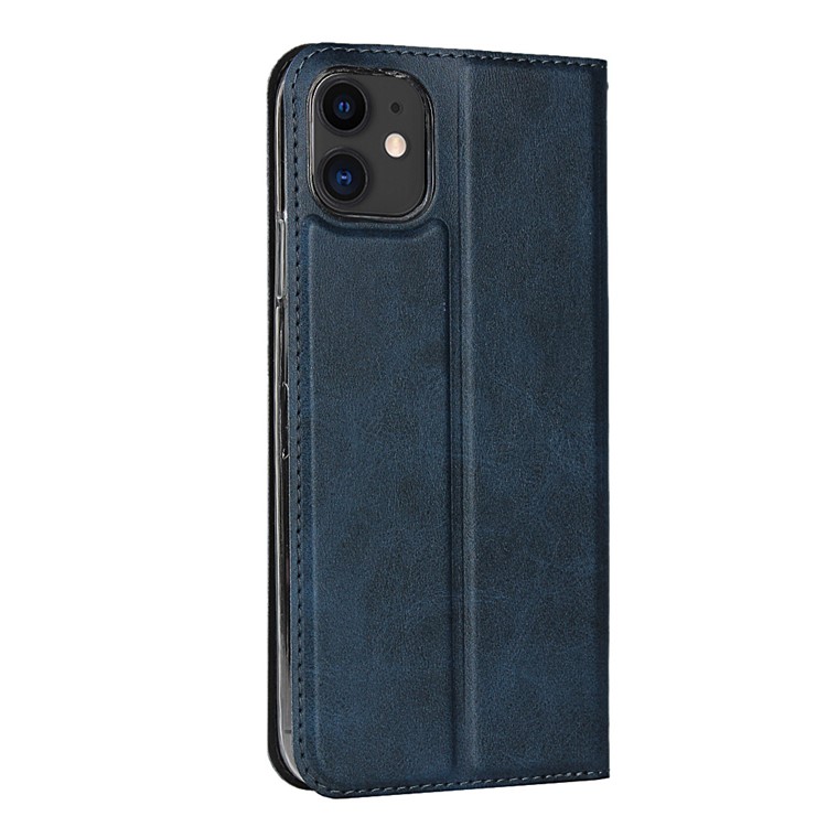 Lederstandgehäuse Mit Kartenschlitz Für Iphone 11 6,1 Zoll - Blau-3