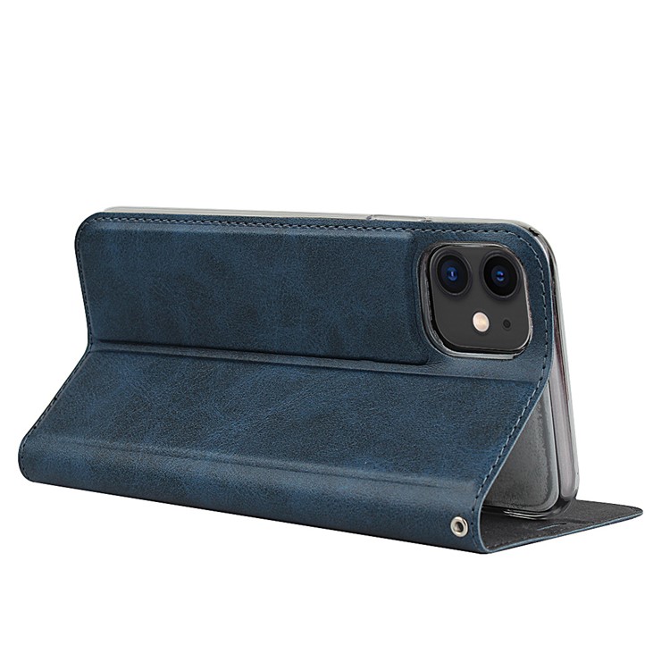 Lederstandgehäuse Mit Kartenschlitz Für Iphone 11 6,1 Zoll - Blau-4