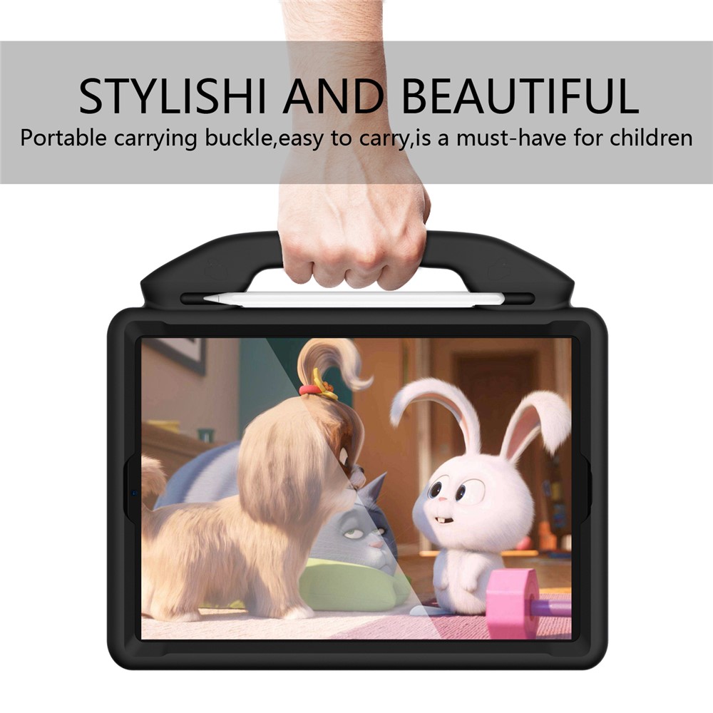 case de tablette eva à carter d'amortisseur pour ipad 10.2 (2021) / (2020) / (2019) / ipad pro 10.5-inch (2017) / ipad air 10,5 pouces (2019) / ipad pro 11-pouces (2018) - le noir