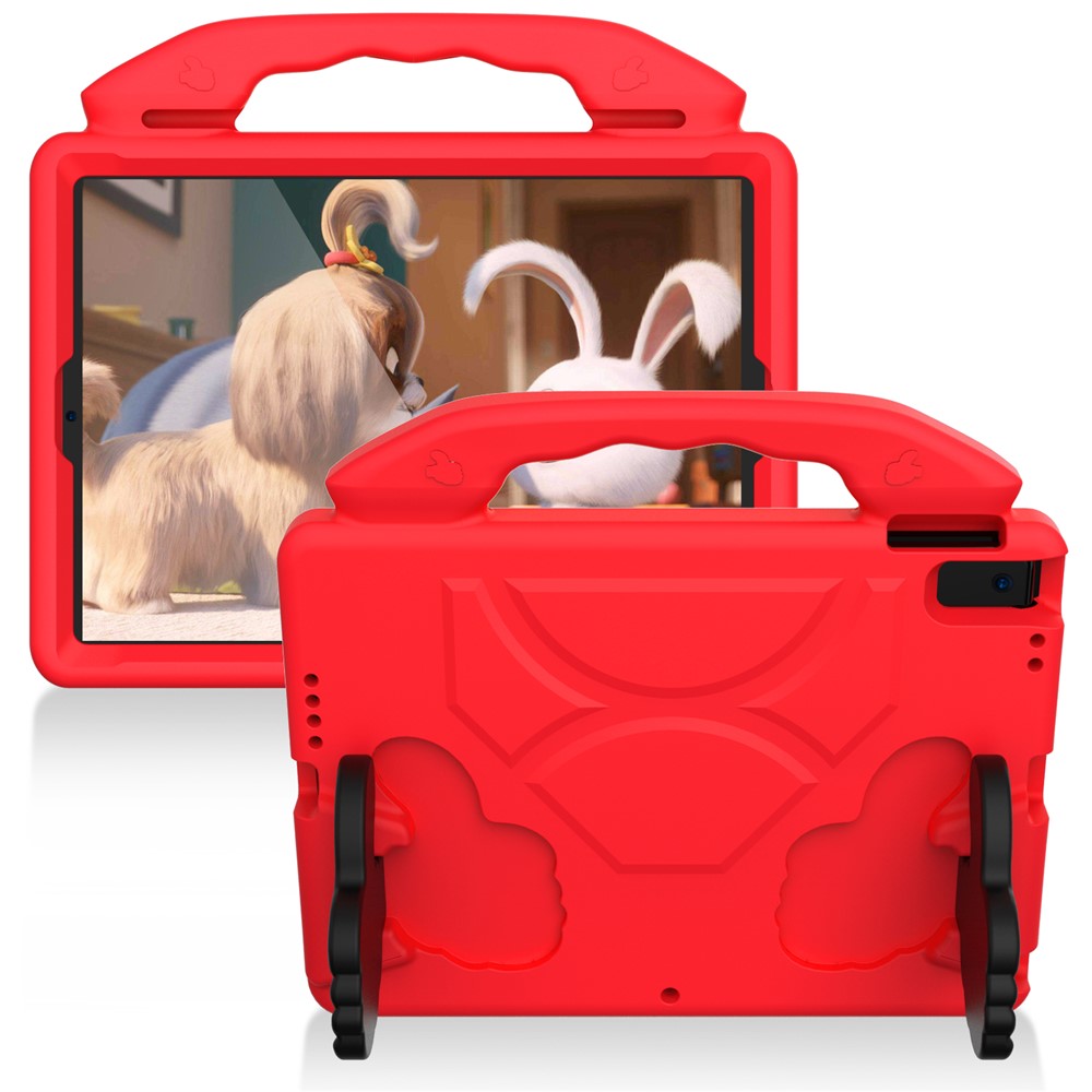 case de tablette eva à carter d'amortisseur pour ipad 10.2 (2021) / (2020) / (2019) / ipad pro 10.5-inch (2017) / ipad air 10,5 pouces (2019) / ipad pro 11-pouces (2018) - rouge