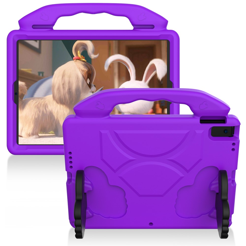 Shockproof Thumb Kickstand EVA Tablet Case for iPad 10.2 (2021)/(2020)/(2019)/iPad Pro 10.5-inch (2017)/iPad Air 10.5 inch (2019)/iPad Pro 11-inch (2018) - Purple