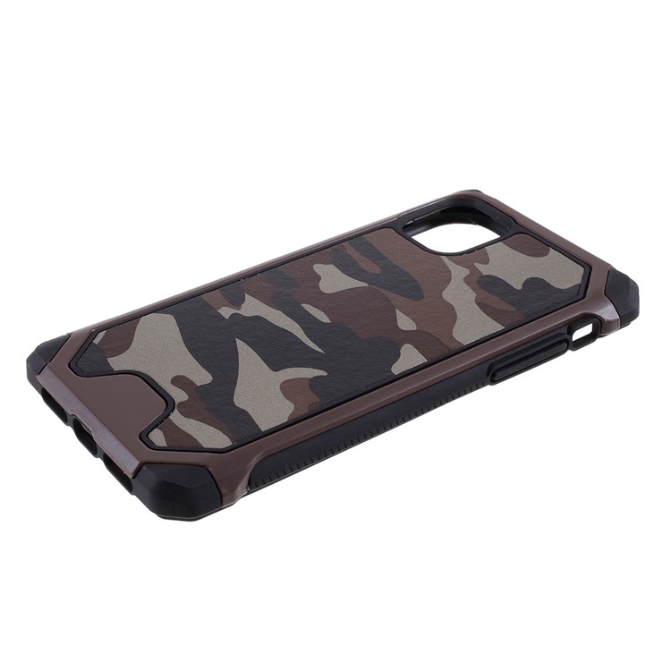 Camouflage Leather Coated PC TPU Protective Phone Cover Case for iPhone 11 Pro 5.8-inch - Brown-5