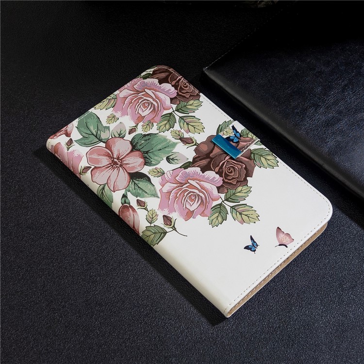 Pattern Printing PU Leather Flip Stand Tablet Shell for iPad mini (2019) 7.9 inch/mini 4 3 2 1 - Pink Flower-11