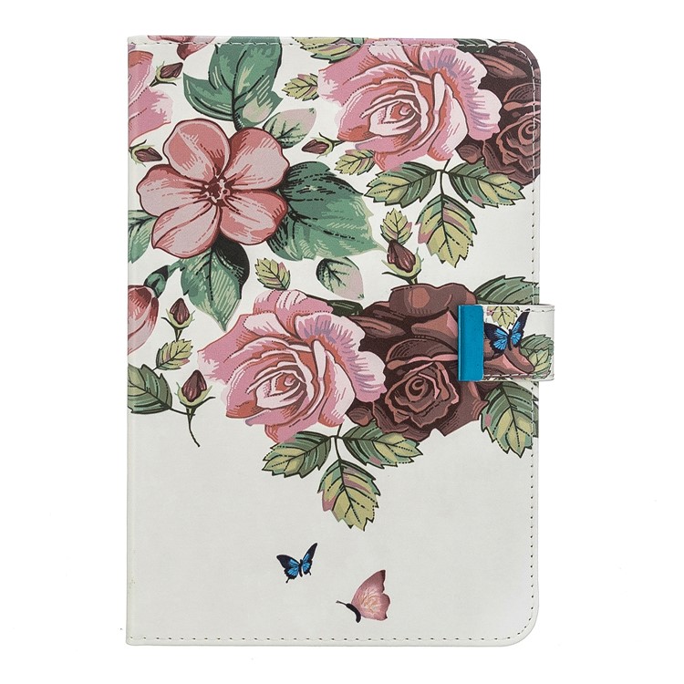 Pattern Printing PU Leather Flip Stand Tablet Shell for iPad mini (2019) 7.9 inch/mini 4 3 2 1 - Pink Flower-2