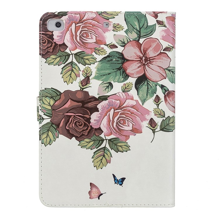 Pattern Printing PU Leather Flip Stand Tablet Shell for iPad mini (2019) 7.9 inch/mini 4 3 2 1 - Pink Flower-3