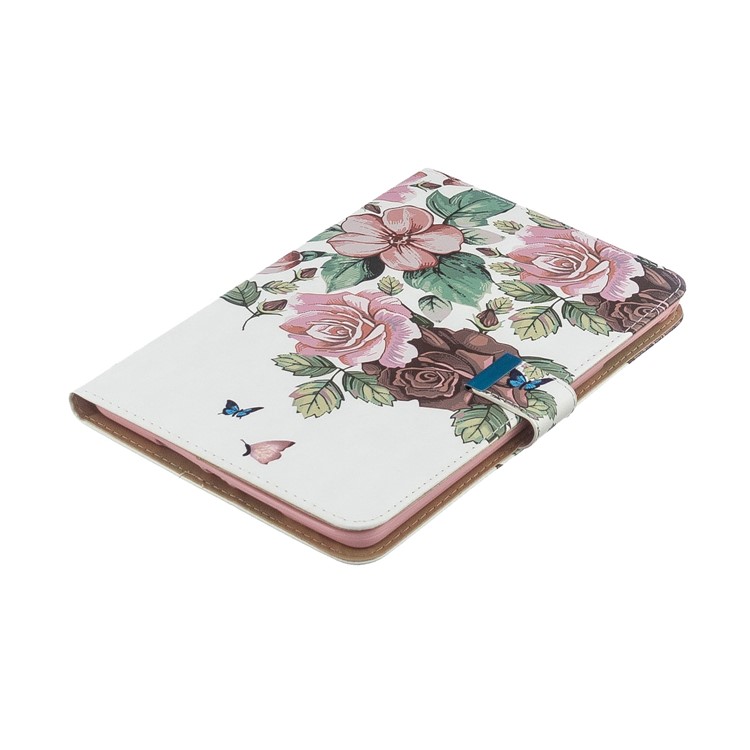 Pattern Printing PU Leather Flip Stand Tablet Shell for iPad mini (2019) 7.9 inch/mini 4 3 2 1 - Pink Flower-6