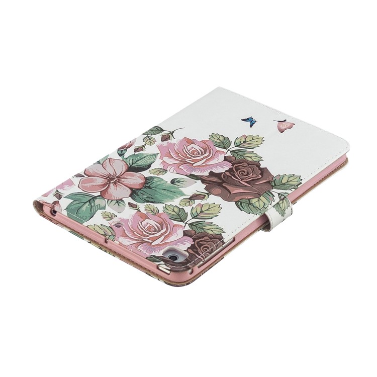 Pattern Printing PU Leather Flip Stand Tablet Shell for iPad mini (2019) 7.9 inch/mini 4 3 2 1 - Pink Flower-7