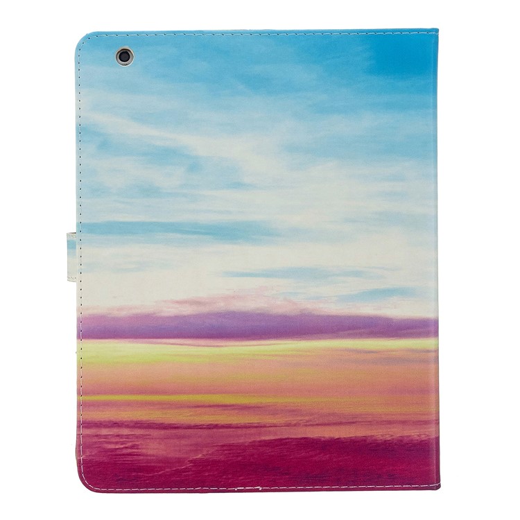 Pattern Printing PU Leather Flip Stand Tablet Case for iPad 2/3/4 - Colorful Land-3