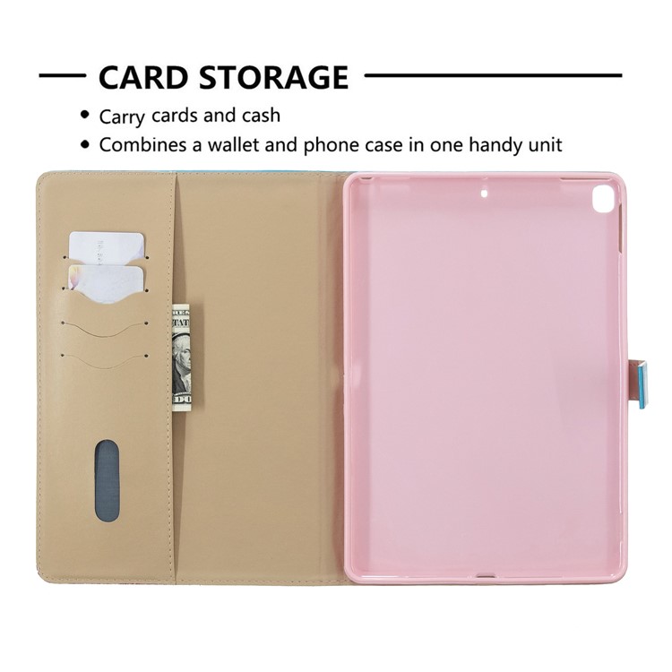 Pattern Printing PU Leather Flip Tablet Cover for iPad Pro 10.5-inch (2017)/Air 10.5 inch (2019)/iPad 10.2 (2019) - Pink Flower-10