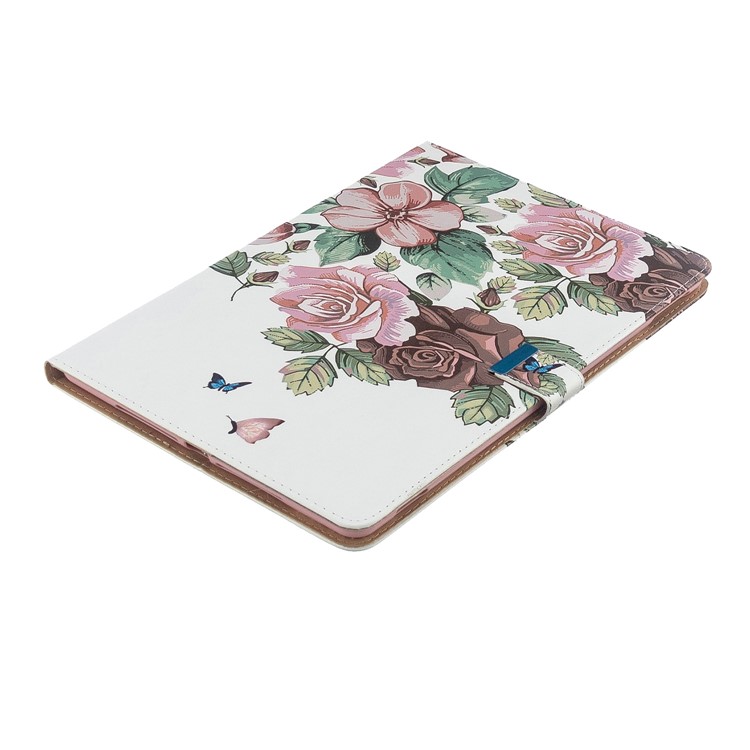 Pattern Printing PU Leather Flip Tablet Cover for iPad Pro 10.5-inch (2017)/Air 10.5 inch (2019)/iPad 10.2 (2019) - Pink Flower-6