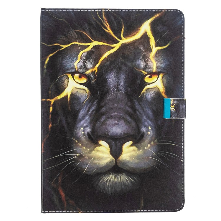 Pattern Printing PU Leather Flip Tablet Cover for iPad Pro 10.5-inch (2017)/Air 10.5 inch (2019)/iPad 10.2 (2019) - Lion-2