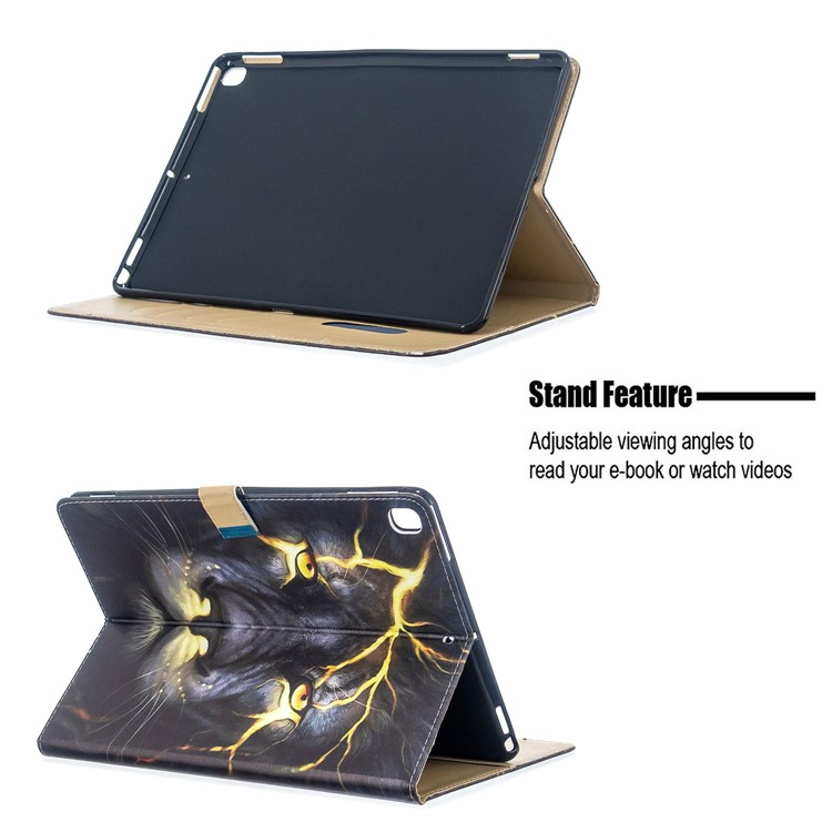 Pattern Printing PU Leather Flip Tablet Cover for iPad Pro 10.5-inch (2017)/Air 10.5 inch (2019)/iPad 10.2 (2019) - Lion-9