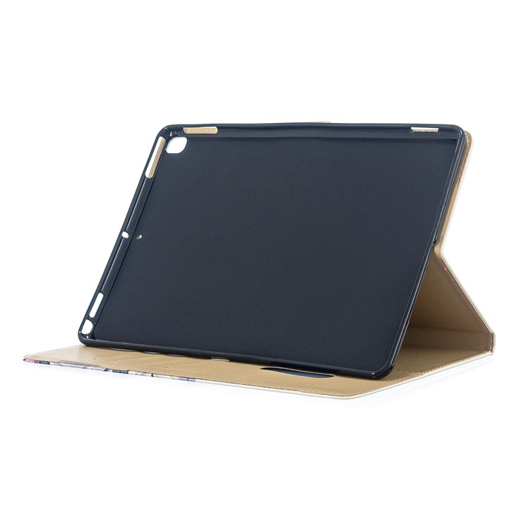 Pattern Printing PU Leather Flip Tablet Cover for iPad Pro 10.5-inch (2017)/Air 10.5 inch (2019)/iPad 10.2 (2019) - Blue Flower-5