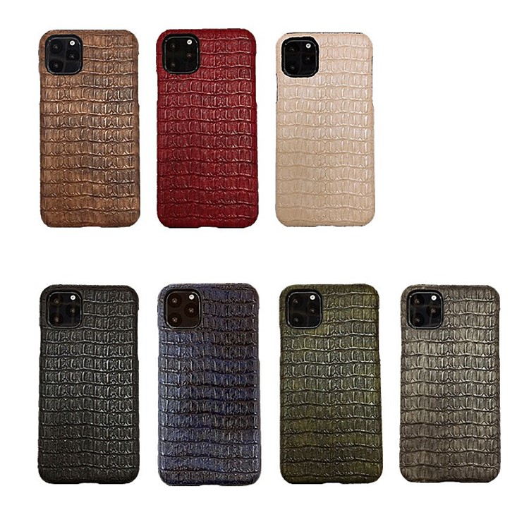 Crocodile Skin PU Leather Coated Hard PC Case for Apple iPhone 11 Pro Max 6.5 inch - Black-2